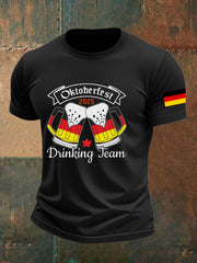 Deutsches Oktoberfest der Männer in München bedrucktes T-Shirt