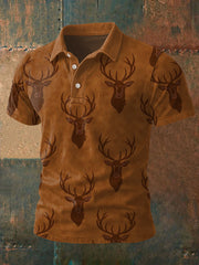 Herren Retro Western Print Casual Top