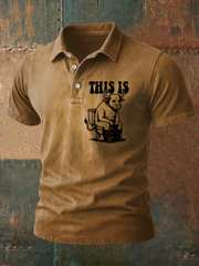 Bedruckte lässige Herren-Tops im westlichen Stil