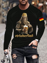 Herren CrewGerman Oktoberfest in München Langarm T-Shirt gedruckt