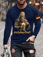 Herren CrewGerman Oktoberfest in München Langarm T-Shirt gedruckt