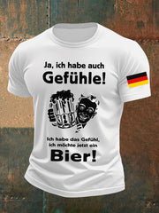 Herren Oktoberfest Bier Bedrucktes T-Shirt