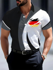 Herren Deutschland bedrucktes Freizeit hemd