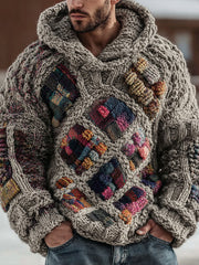 Herren Hoodie mit geometrischem Muster