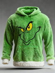 Herren lustige klassische Weihnachts-Zeichentrick figur mit lässiger Plüsch tasche Hoodie