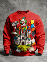 Herren Cologne Carnival Print Crew Neck Sweatshirt