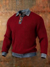 Sweatshirt mit strukturiertem Denim-Kragen für Herren