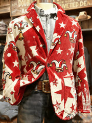 Herren Cologne Carnival Print Casual Anzüge