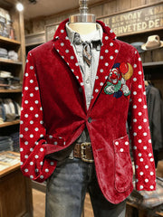 Herren Cologne Carnival Print Casual Anzüge