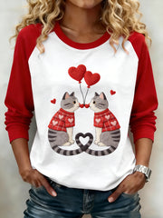 Frauen Valentinstag Welpen Sweatshirt