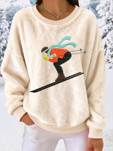 Frauen Skifahren Downhill Fleece Sweatshirts