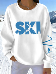 Damen-Ski druck Sweatshirt