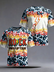 Herren Rockmusik inspiriertes bedrucktes T-Shirt