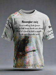 Herren November Regen Herren Rock Print