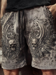 Herren Rock Skulls bedruckte Shorts
