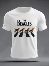 Herren lustige "The Beagles" Hunde-Liebhaber Beatles Parodie Casual T-Shirt