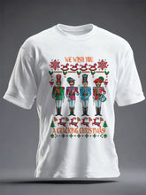 Herren-Retro-Wunsch, Sie haben ein knackiges Weihnachts klassiker Legendary Rock Band Print Casual T-Shirt