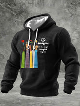 Herren Retro Classic Legendary Rock Band Print Geschenk für Fans Casual Karierte Baumwolle Hoodie