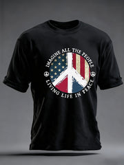 Herren Retro Classic Legendary Rock Band Print Geschenk für Fans lässig Kurzarm T-Shirt