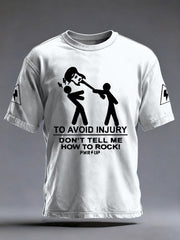 Herren Rockmusik inspiriertes bedrucktes T-Shirt