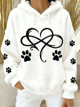 Damen Spaß Tier bedruckter Flanell Hoodie