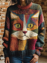 Damen katze Vintage Tops