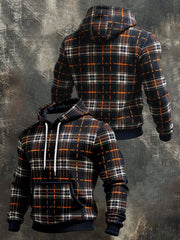 Herren Geometrische Muster Druck Hoodie mit Tasche