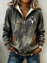 Vintage Western bedruckter Casual Hoodie für Damen