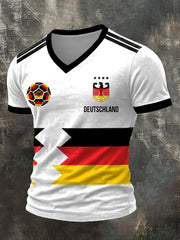 Deutsches Herren-T-Shirt mit V-Ausschnitt und WM 2026
