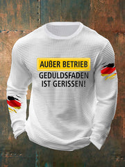 Herren Außer Betrieb bedrucktes Langarm-T-Shirt