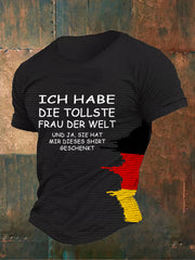 Männer Die tollste Frau der Welt bedrucktes Kurzarm-T-Shirt