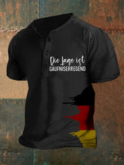 Männer Die Lage Ist Gaufniser regend Bedrucktes Kurzarm-T-Shirt