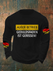 Herren Außer Betrieb bedrucktes Langarm-T-Shirt
