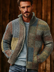 Herren-Jacke mit Reiß verschluss für geometrische Kunst