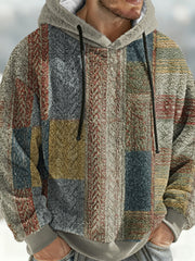Geometrische Kunst Flanell Hoodie für Männer