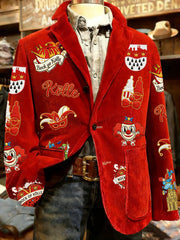 Herren Cologne Carnival Print Casual Anzüge