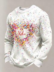 Langärmliges Oberteil mit Waffel druck für Herren Kölnisch Karneval