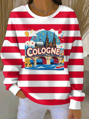 Frauen Deutschland Köln Karneval Print Casual Sweatshirt
