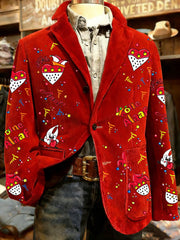 Herren Cologne Carnival Print Casual Anzüge