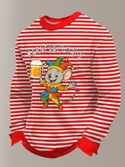 Langärmliges Oberteil mit Waffel druck für Herren Kölnisch Karneval