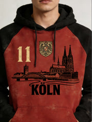 Männer Karneval skostüm 2026 Samt Raglan Hoodie