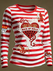 Frauen Kölner Karneval Rundhals Langarm T-Shirt