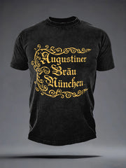 Herren-Bierliebhaber-München-Oktoberfest-Print-T-Shirt