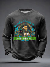 Männer Bier Liebhaber Waffel Langarm T-Shirt