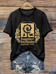 Kurzarm-T-Shirt für Damen Bier liebhaber
