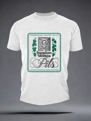 Herren-Bierliebhaber-T-Shirt mit kurzen Ärmeln