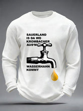Herren-Bierliebhaber-Waffel-Langarm-Sweatshirt