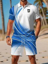 Herren-Lässiger Business-Anzug mit kurzen Ärmeln