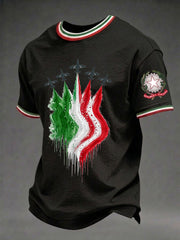 Herren-Festa-Della-Repubblica-Repvbblica-Italiana-Print-T-Shirt