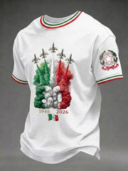 Herren-Festa-Della-Repubblica-Repvbblica-Italiana-Print-T-Shirt